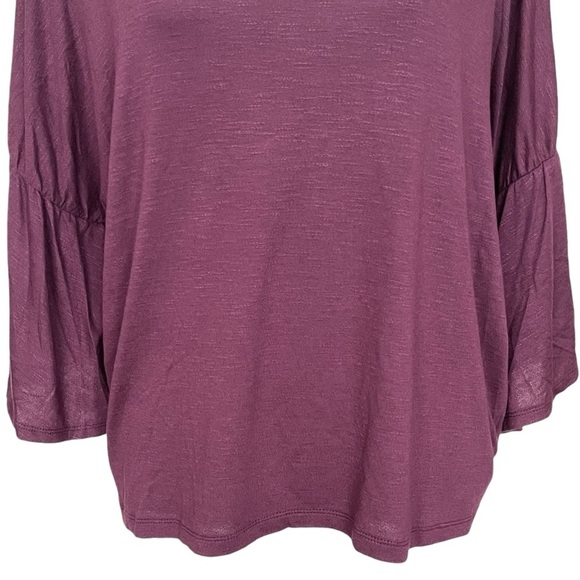 Olive + Oak Boxy Oversized Flare Sleeve Top Purple Women’s Size S - Picture 3 of 8